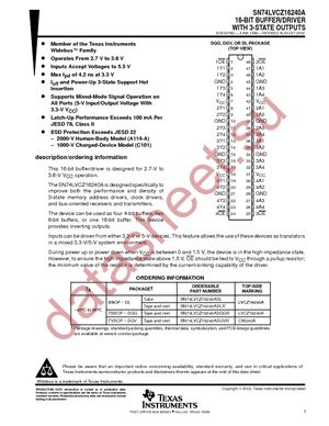 SN74LVCZ16240ADGVR datasheet  